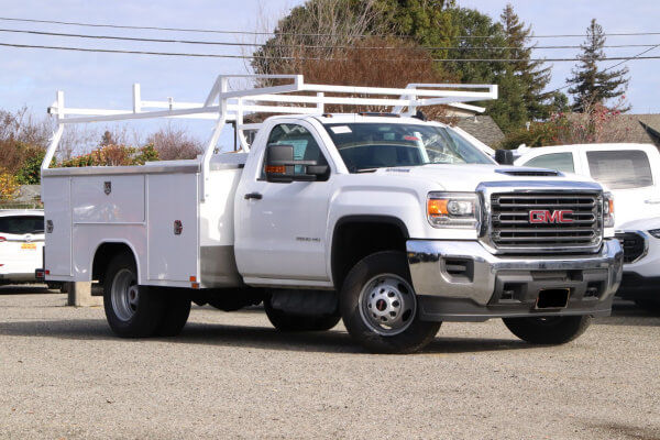 Work truck with service body