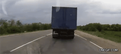 Work Truck Tire Blowout