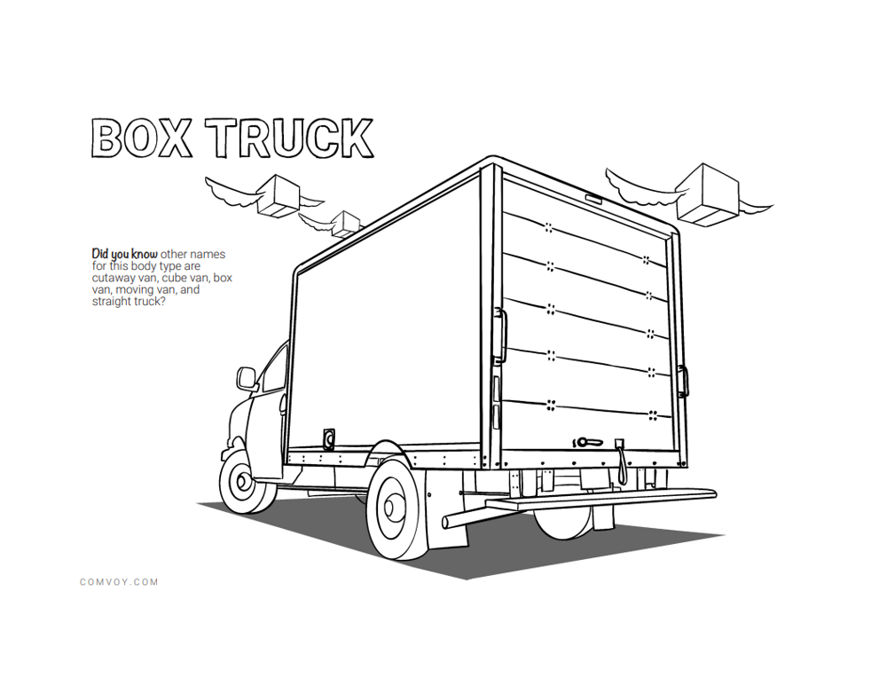 The Work Truck Coloring Book - Box Truck