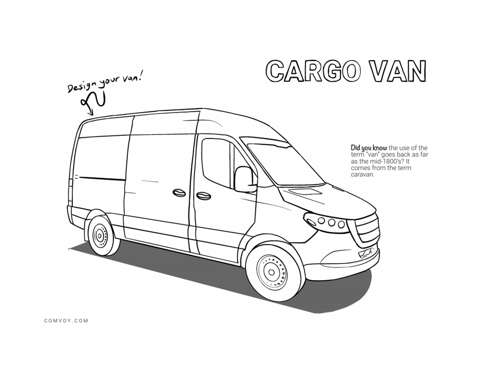 The Work Truck Coloring Book - Cargo Van