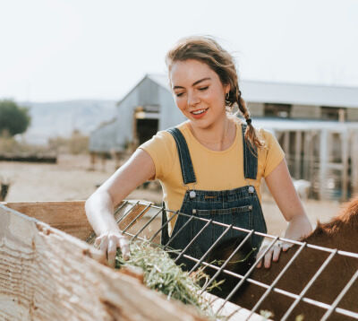 Woman on a farm