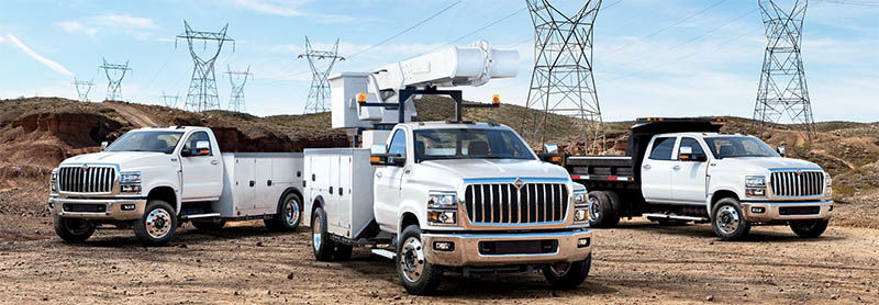 International Truck CV Series Lineup - Service Truck, Crane Truck, Dump Truck