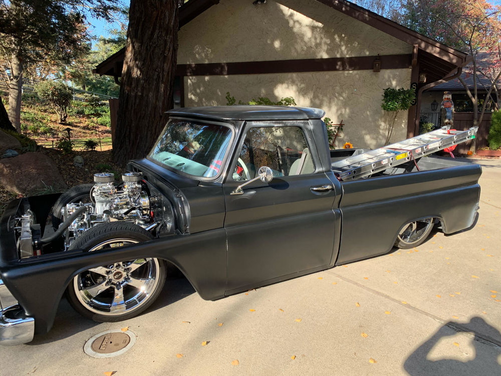 The truck Sean drove while his custom service body was being built.